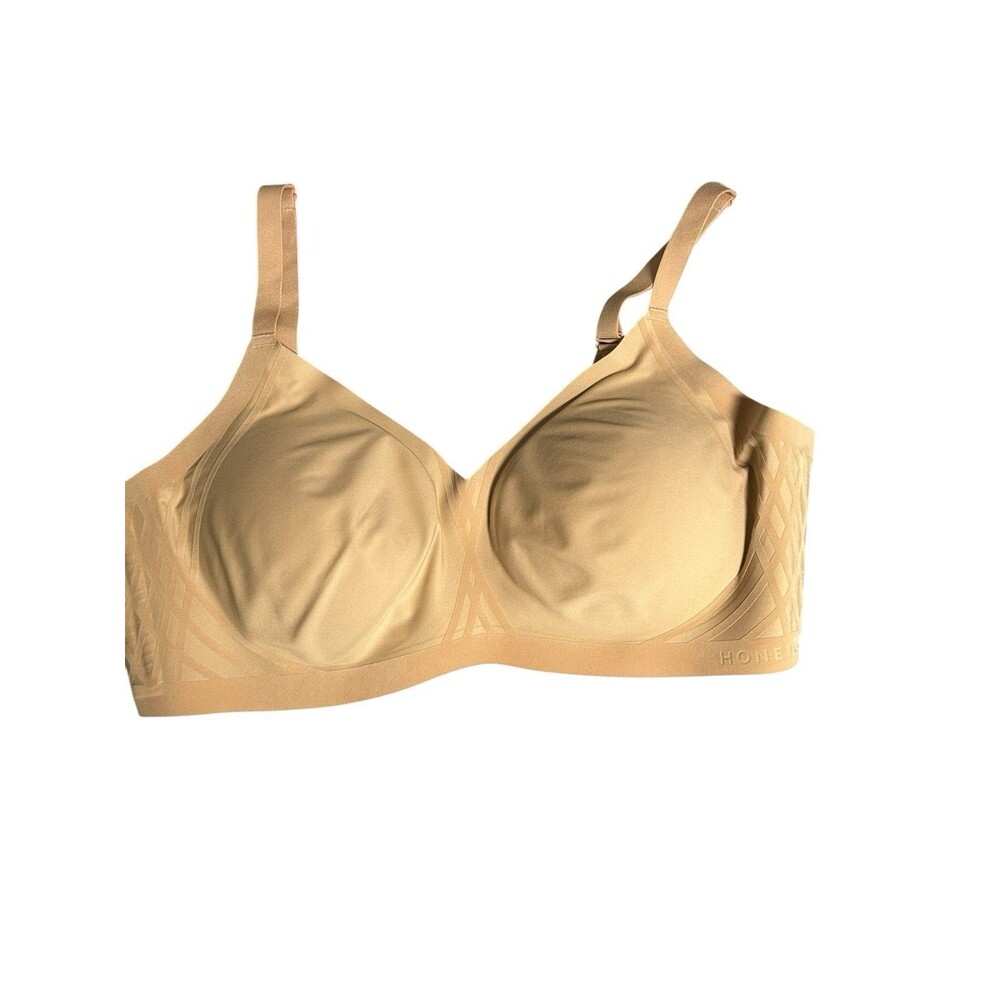 HONEYLOVE  WIRELESS BRA SAND Plus 1X Support Comforter